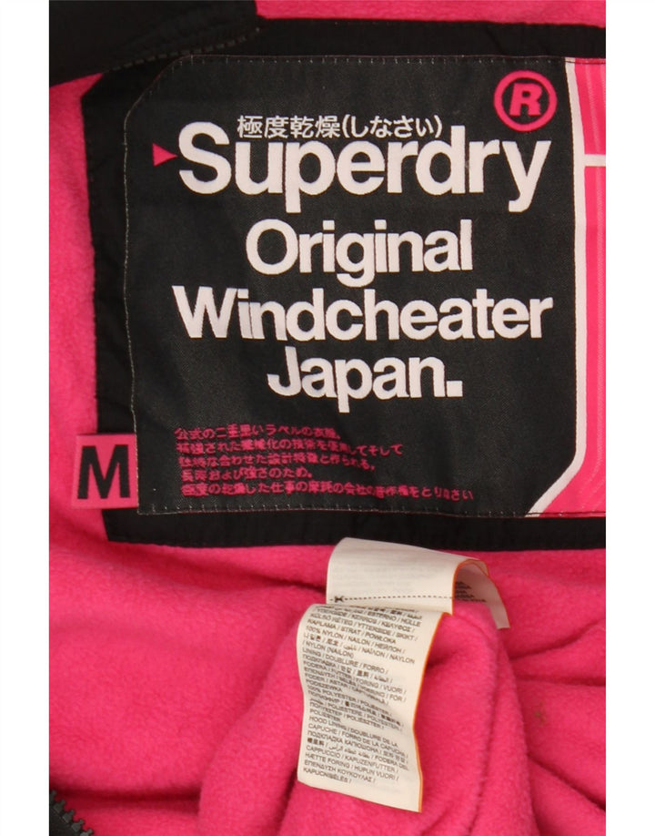 Superdry ženska jakna vjetrovka s kapuljačom UK 14 srednje crna