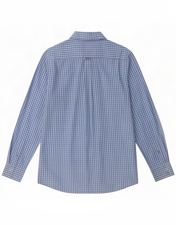 Crew Clothing Mens Classic Fit Shirt Medium Blue Gingham Cotton