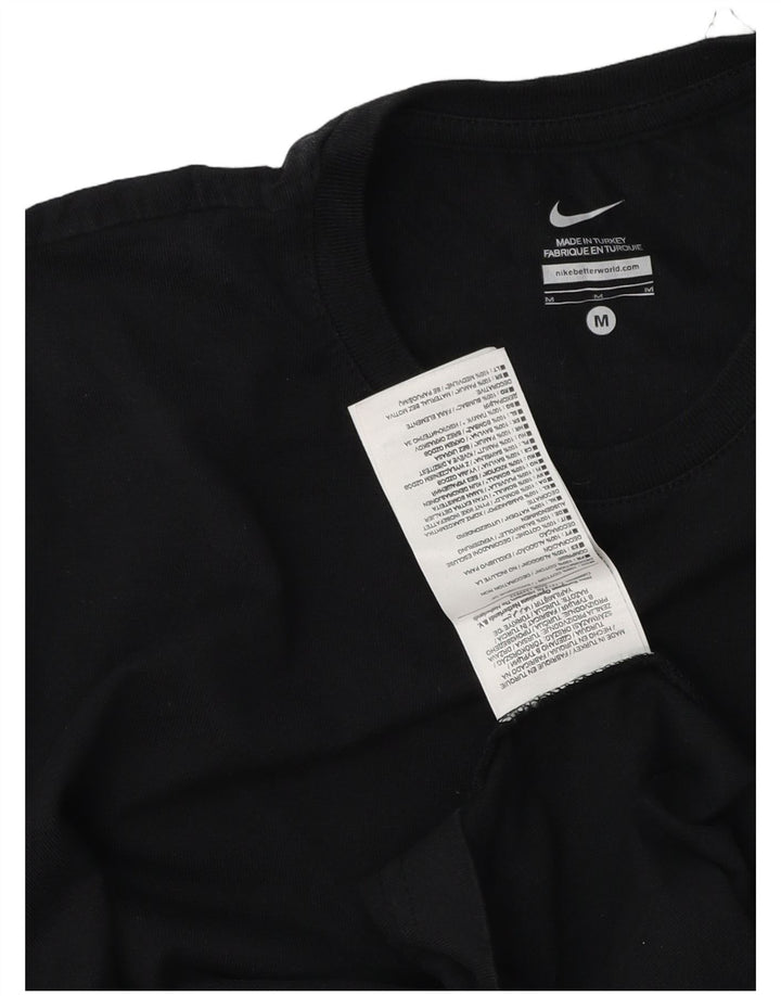 Nike Ženska majica kratkih rukava UK 12 Srednje crni pamuk
