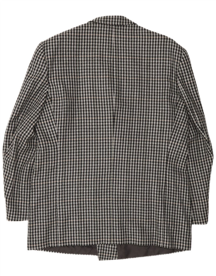 VINTAGE muška jakna s dvorednim kopčanjem EU 56 3XL crna riblja kost