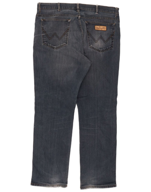 Wrangler muške ravne traperice W38 L32 tamnoplavi pamuk