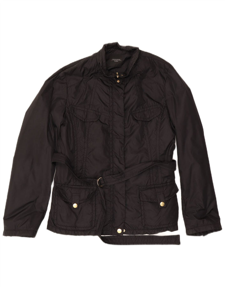 Max Mara ženska vikend jakna UK 18 XL crni poliamid