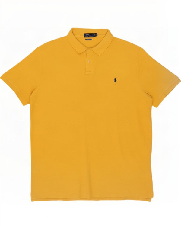Polo Ralph Lauren muška uska polo majica prilagođenog kroja 2XL žuti pamuk