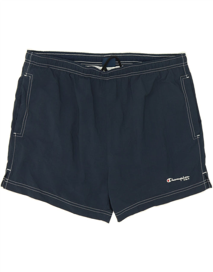 CHAMPION Mens Swimming Shorts XL  Navy Blue Polyester Vintage Champion and Second-Hand Champion from Messina Hembry 