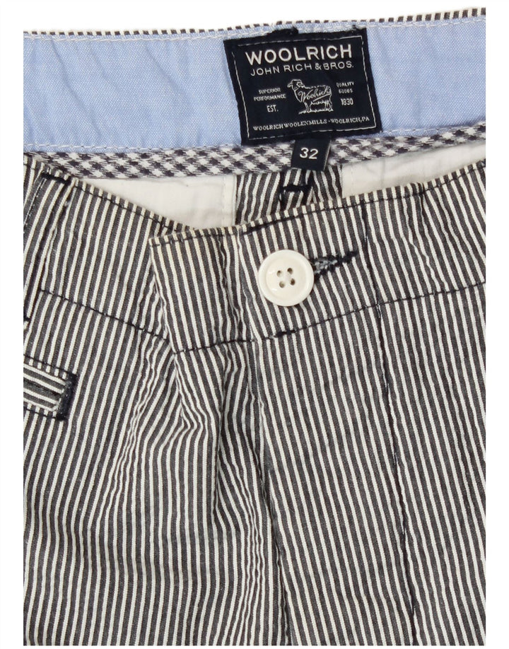 Woolrich muške ležerne kratke hlače W32 pamuk srednje sive pruge