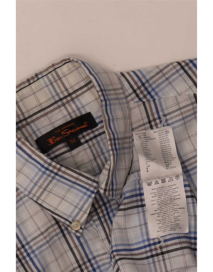 Ben Sherman muška košulja Srednje plavi karirani pamuk