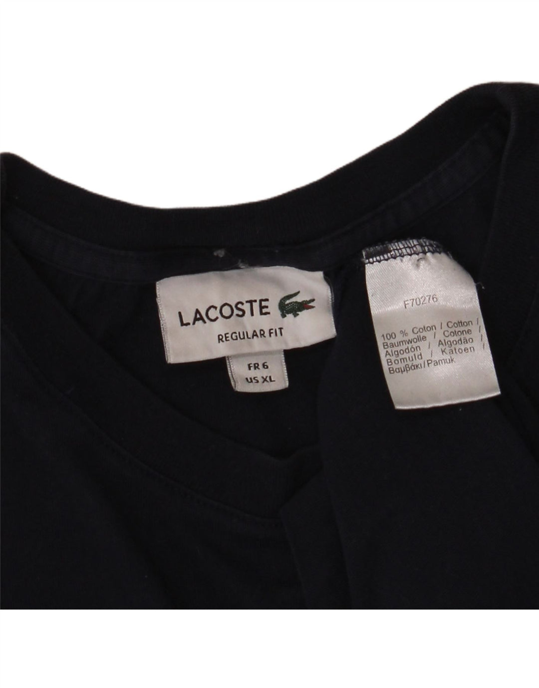 LACOSTE Muška majica kratkih rukava Regular Fit, gornja veličina 6 XL, tamnoplavi pamuk