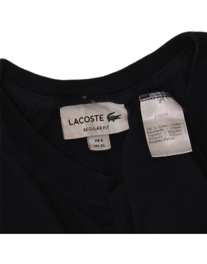 LACOSTE Muška majica kratkih rukava Regular Fit, gornja veličina 6 XL, tamnoplavi pamuk