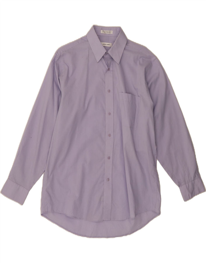 PIERRE CARDIN Mens Shirt Size 15 1/2 Medium Purple Cotton Vintage Pierre Cardin and Second-Hand Pierre Cardin from Messina Hembry 