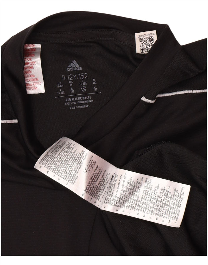 Adidas Boys Aeroready T-Shirt Top 11-12 Years Black Poliester