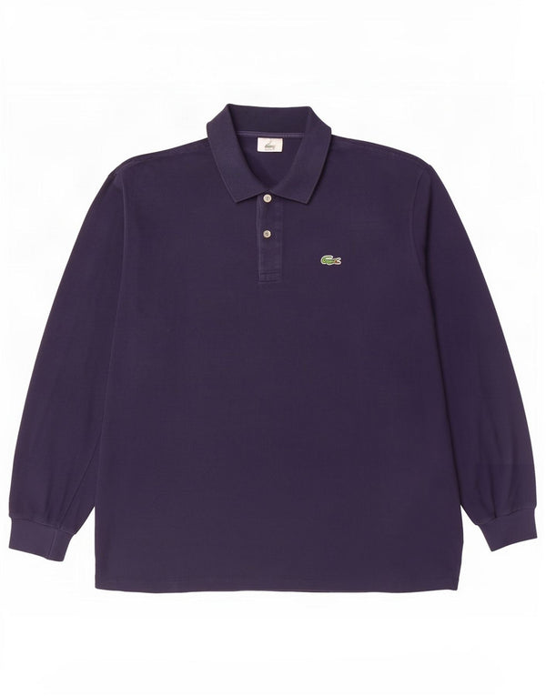 Lacoste muška polo majica dugih rukava veličina 7 2XL tamnoplavi pamuk