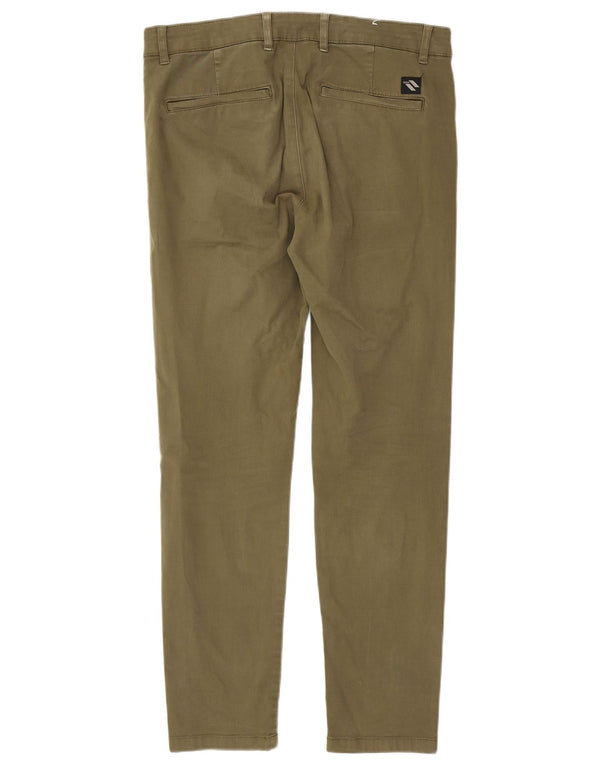 Zara muške uske chino hlače EU 42 Large W32 L30 kaki pamuk