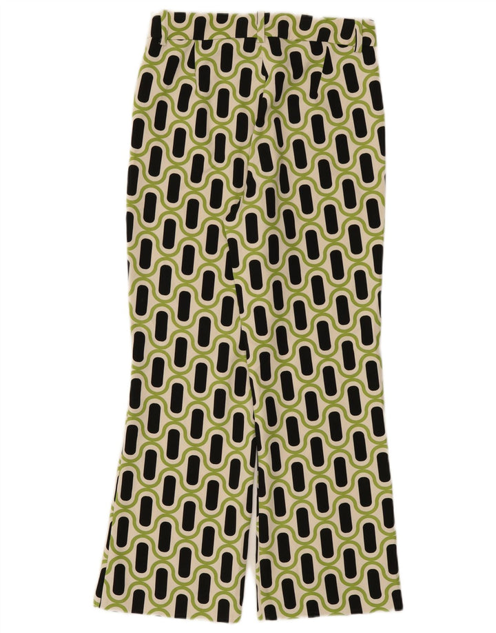 Zara ženske ležerne hlače srednjeg kroja W28 L26 zelene geometrijske boje