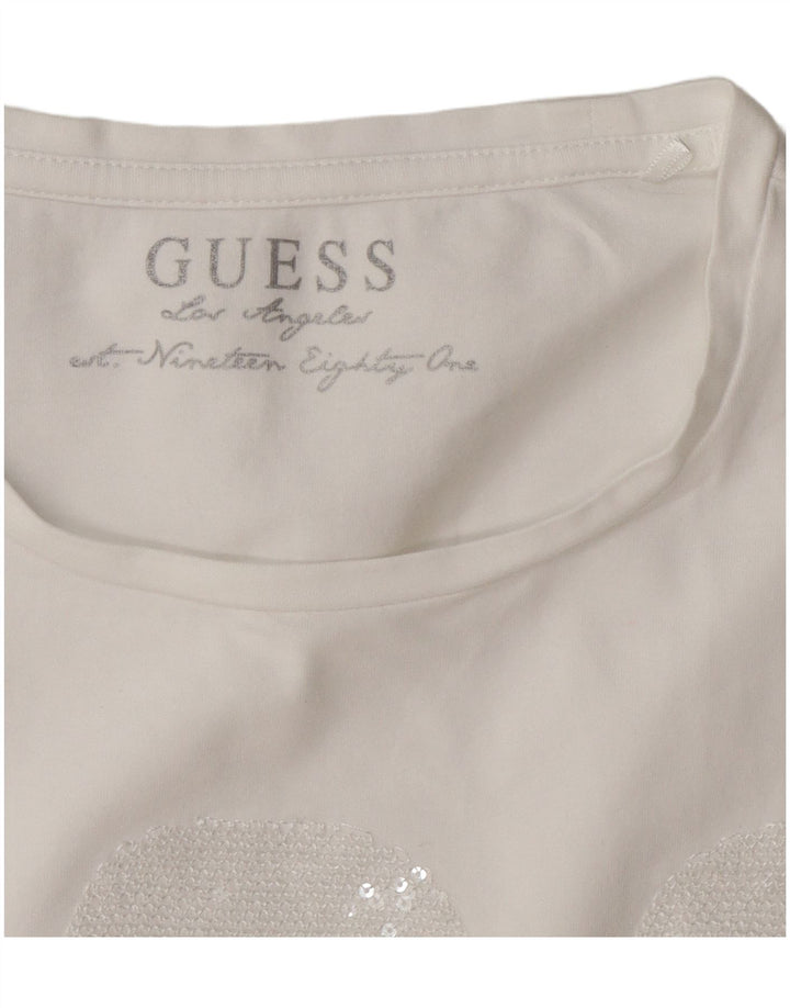 Guess Ženska majica kratkih rukava Regular Graphic UK 14 srednje bijela
