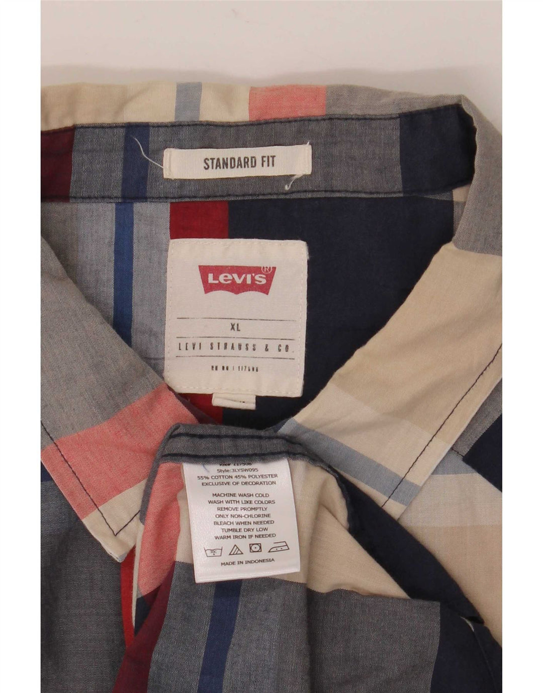 Levi's muška standardna košulja kratkih rukava XL šareni pamuk