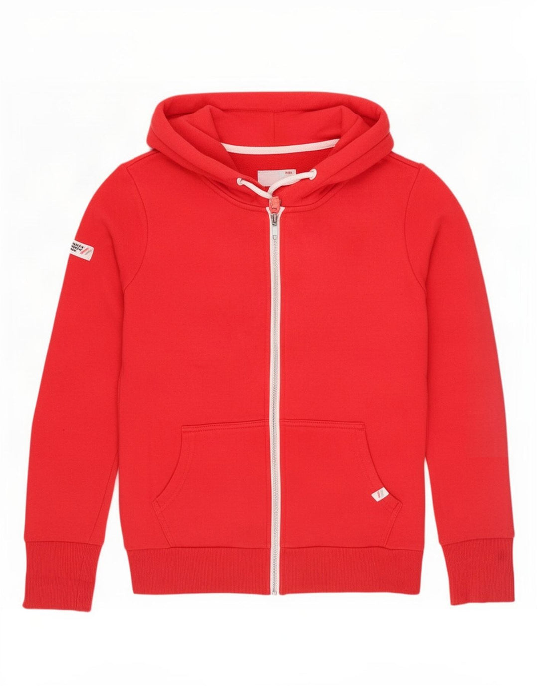 Superdry ženski pulover s kapuljačom s patentnim zatvaračem UK 10 Mali crveni poliester