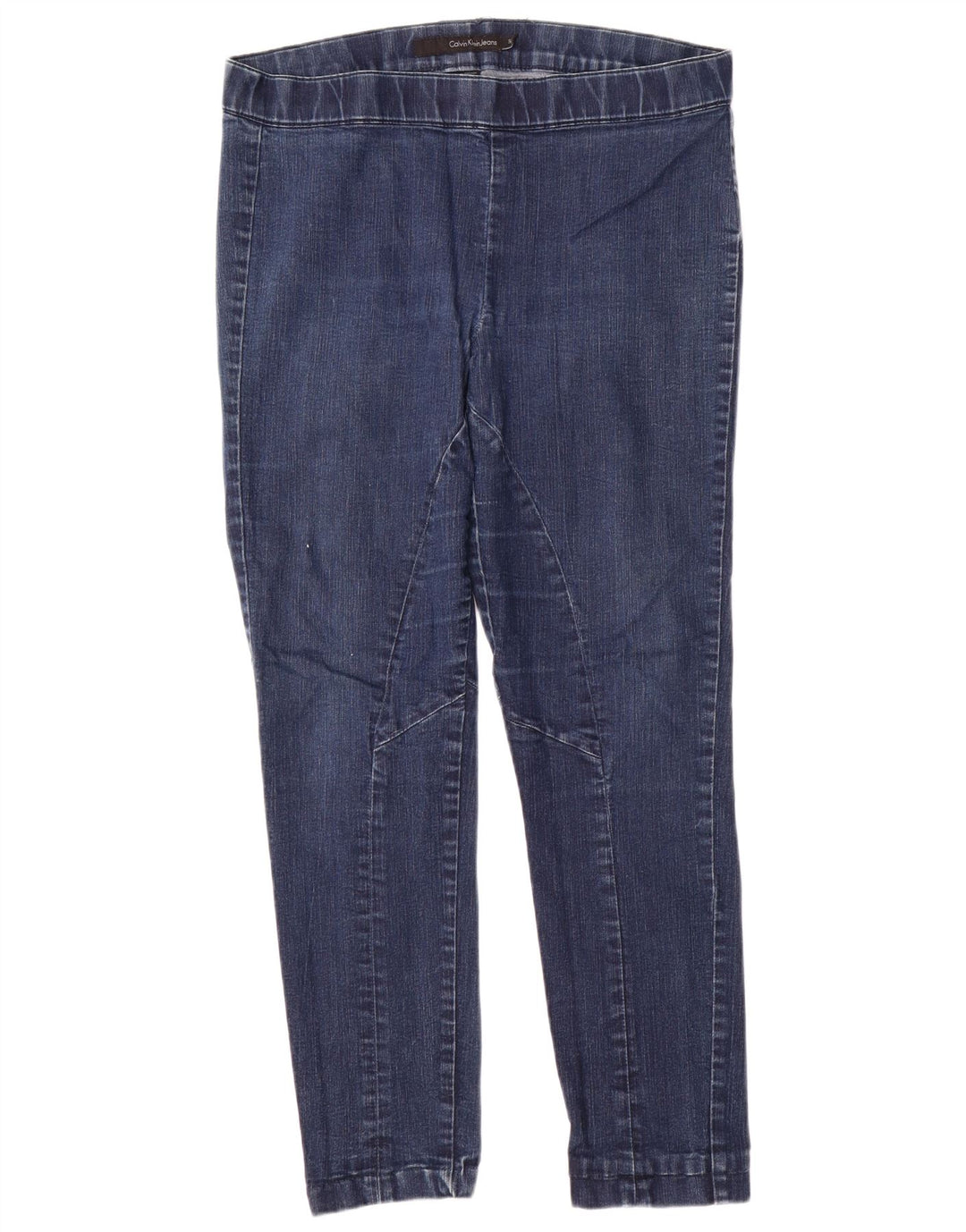 CALVIN KLEIN Ženske uske traperice US 12 Large W31 L28 Plavi pamuk