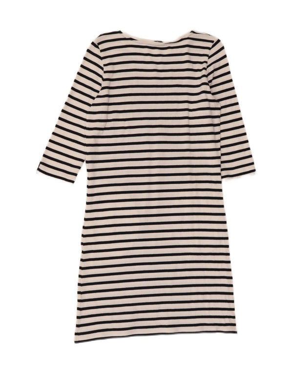 Joop Womens Graphic 3/4 Sleeve Jumper Dress UK 12 Medium White Striped