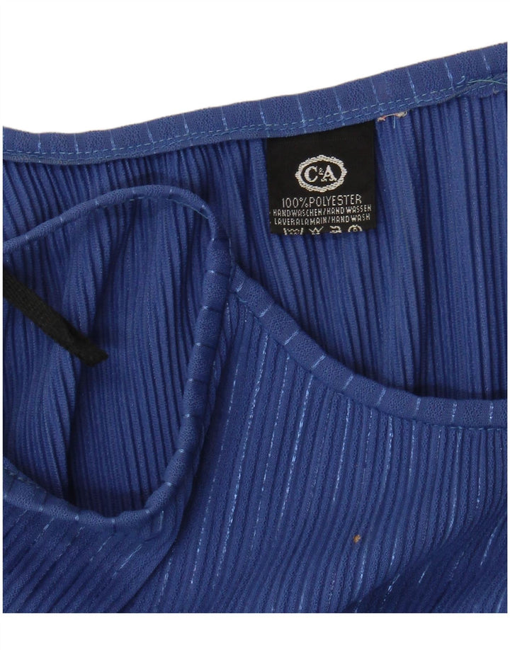 C&A ženski sarafan UK 10 Mali plavi prugasti poliester