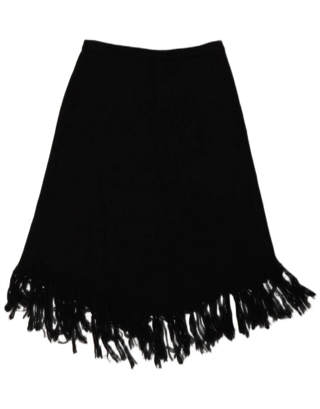 Max & Co. Ženska asimetrična pletena suknja A-kroja velika W34 crna djevičanska vuna