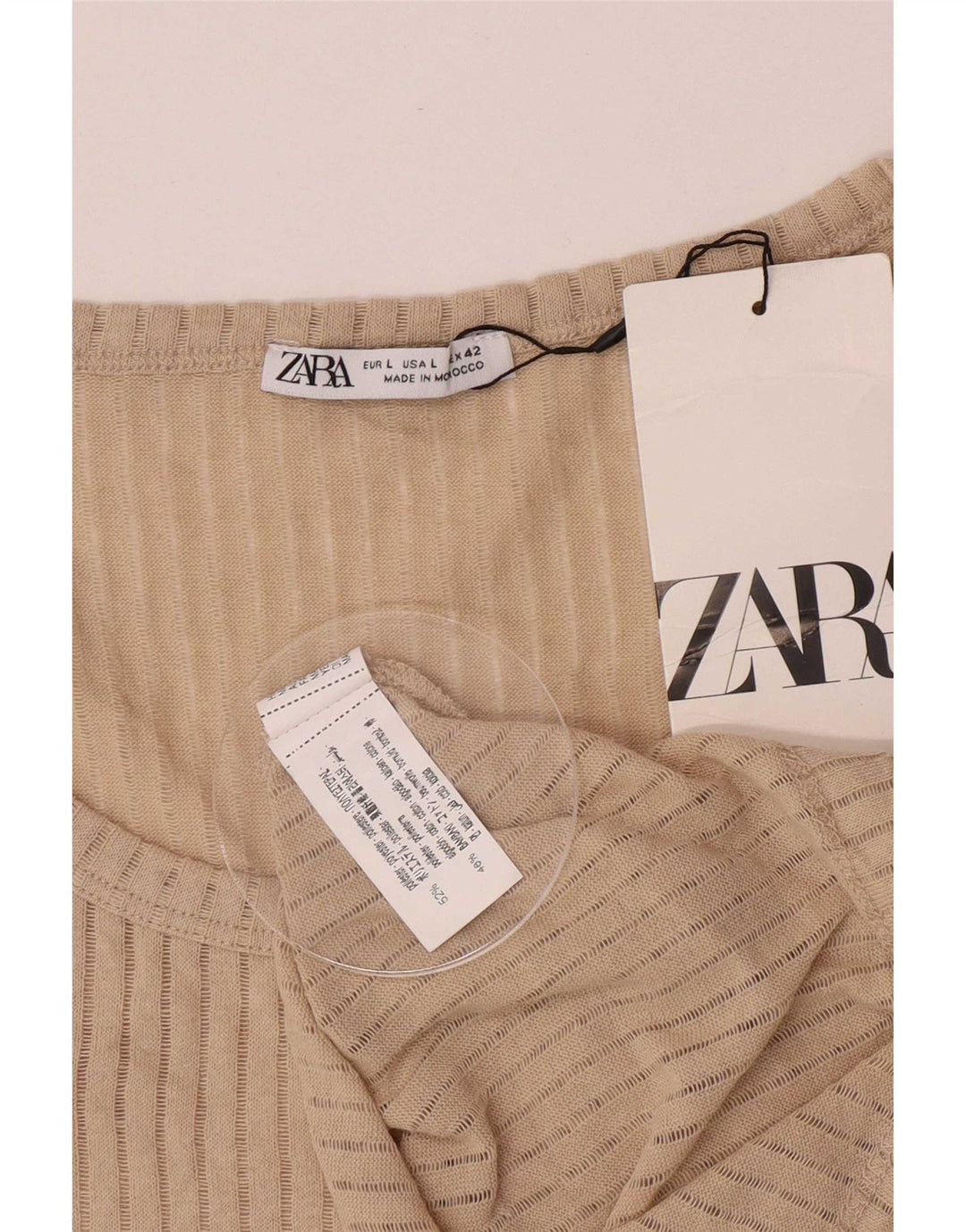 Zara muški prozirni gornji dio prsluka veliki bež poliester
