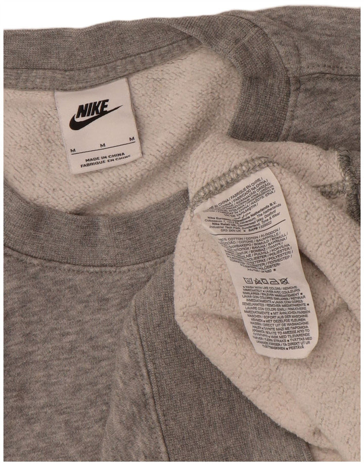Nike prekomjerna ženska majica s kratkim rukavima UK 14 srednje sivi flekasti pamuk
