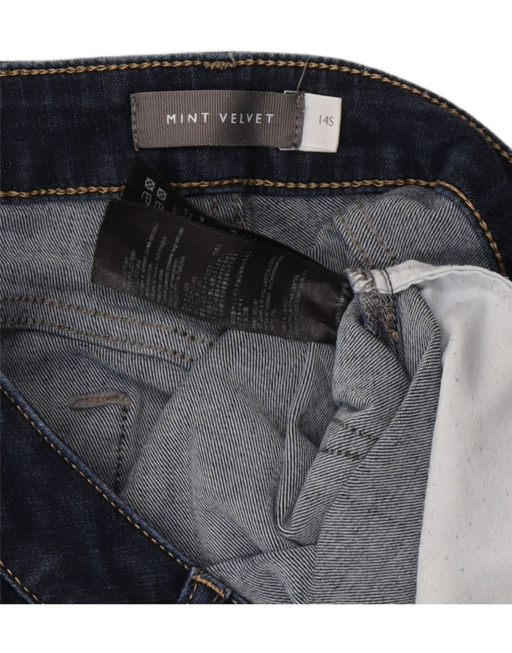 MINT VELVET Ženske bootcut traperice UK 14 srednje W30 L28 tamnoplavi pamuk