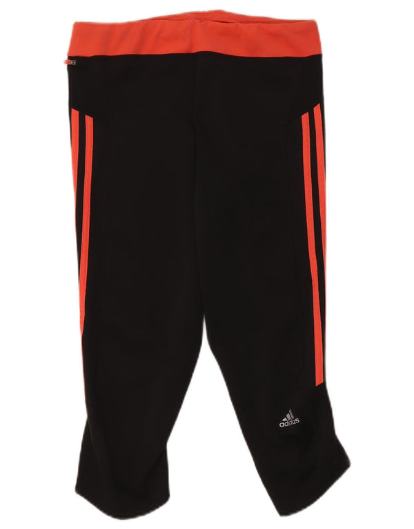 Adidas ženske Climalite Capri tajice UK 14 srednje crne boje