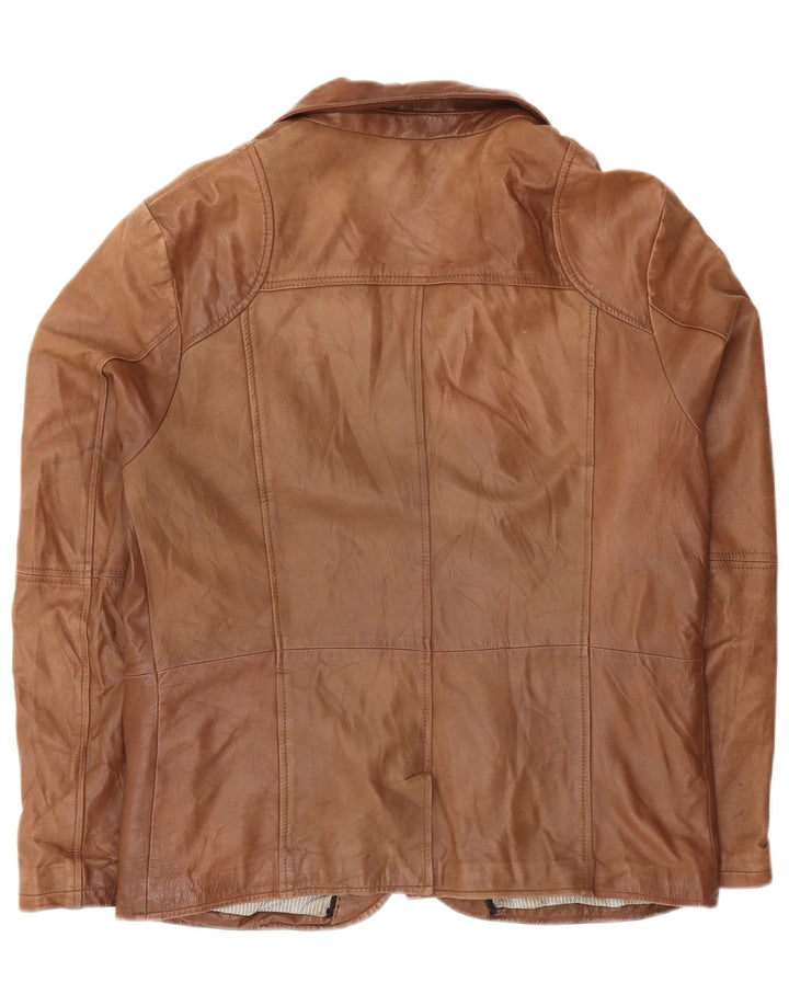 Conbipel muška kožna jakna sa 4 gumba IT 52 velika smeđa kožna