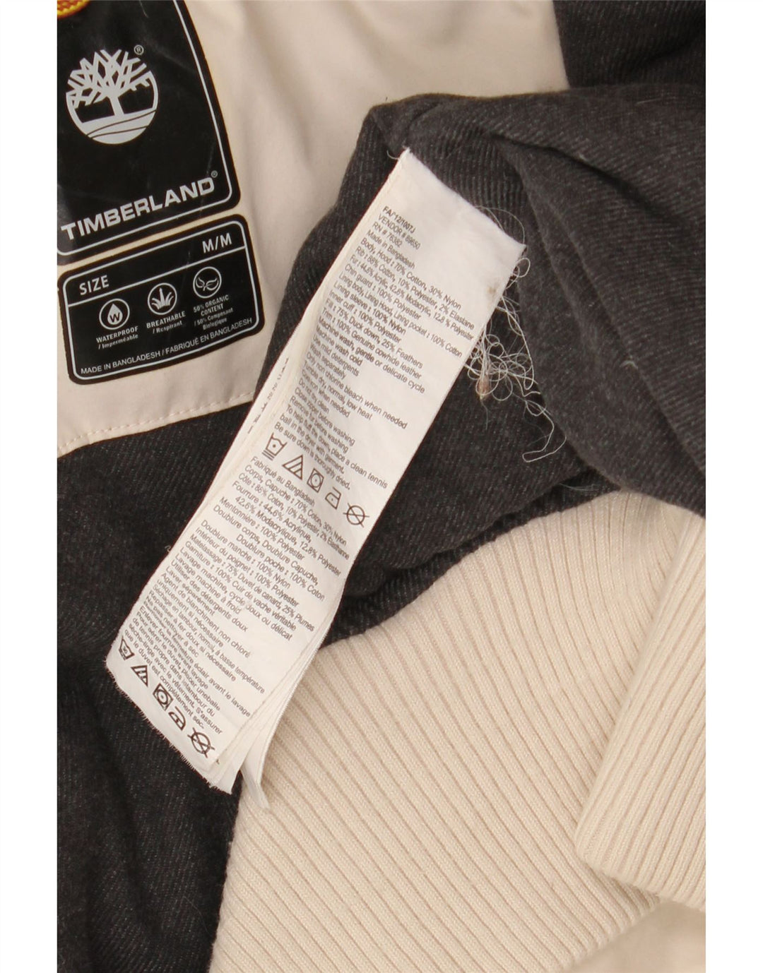 Timberland muška bomber jakna s kapuljačom UK 38 srednje bež pamuk