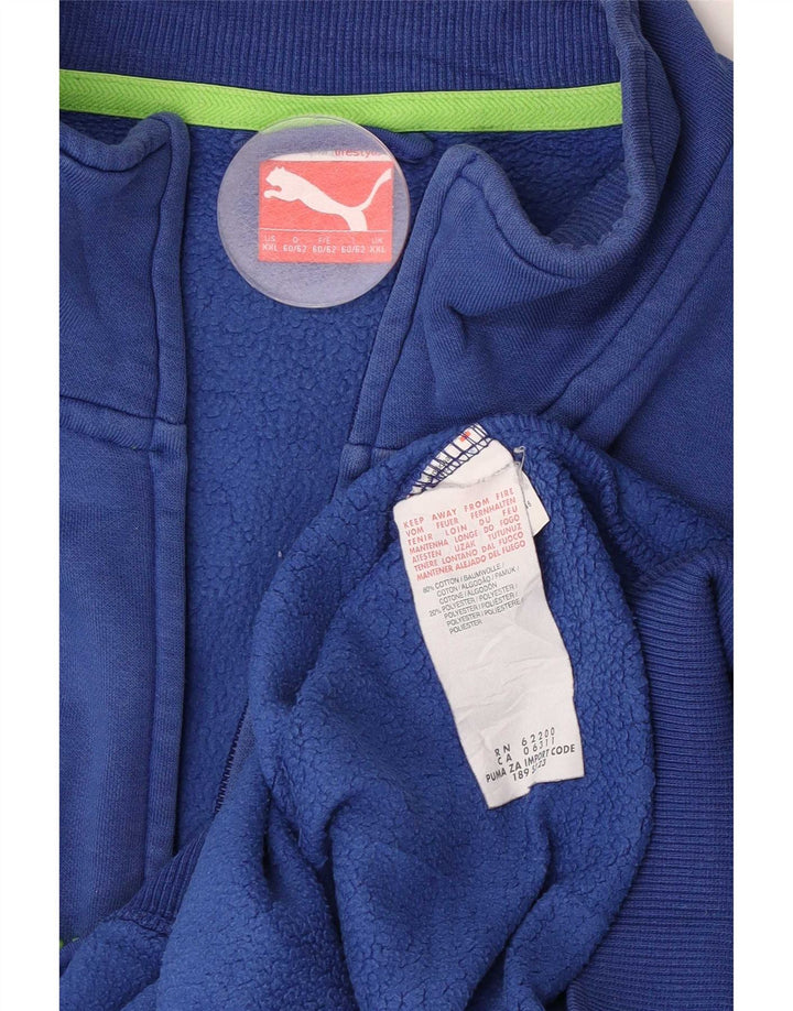 Puma muška trenirka s grafičkim motivima, gornja jakna 2XL, plavi pamuk