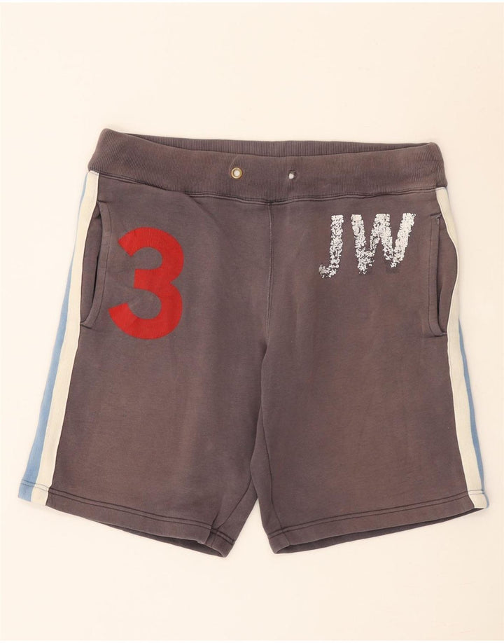 Jack Wills, muške sportske kratke hlače s grafičkim motivima, srednje sivi pamuk
