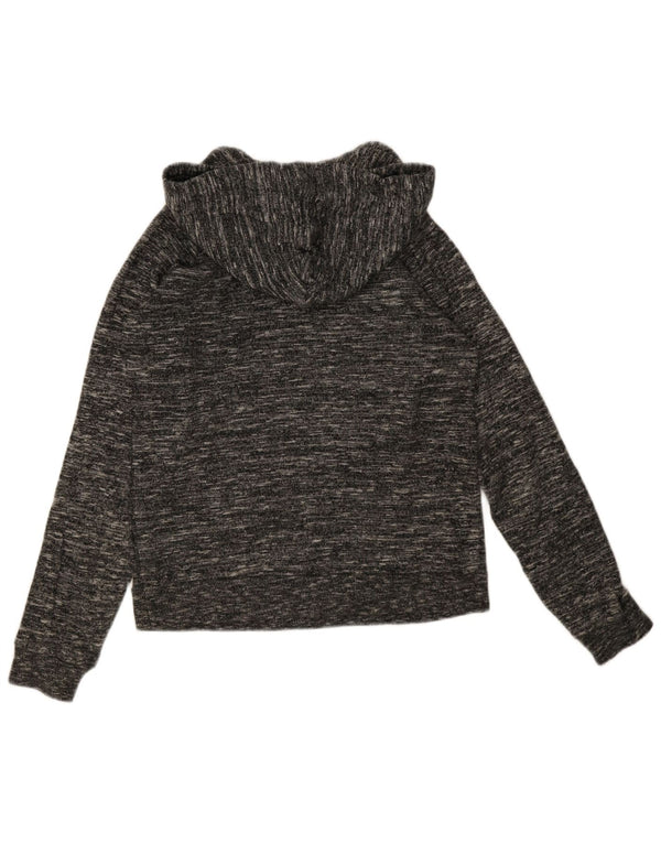 Jack Wills Womens Hoodie Jumper UK 10 Small Grey Flecked Cotton