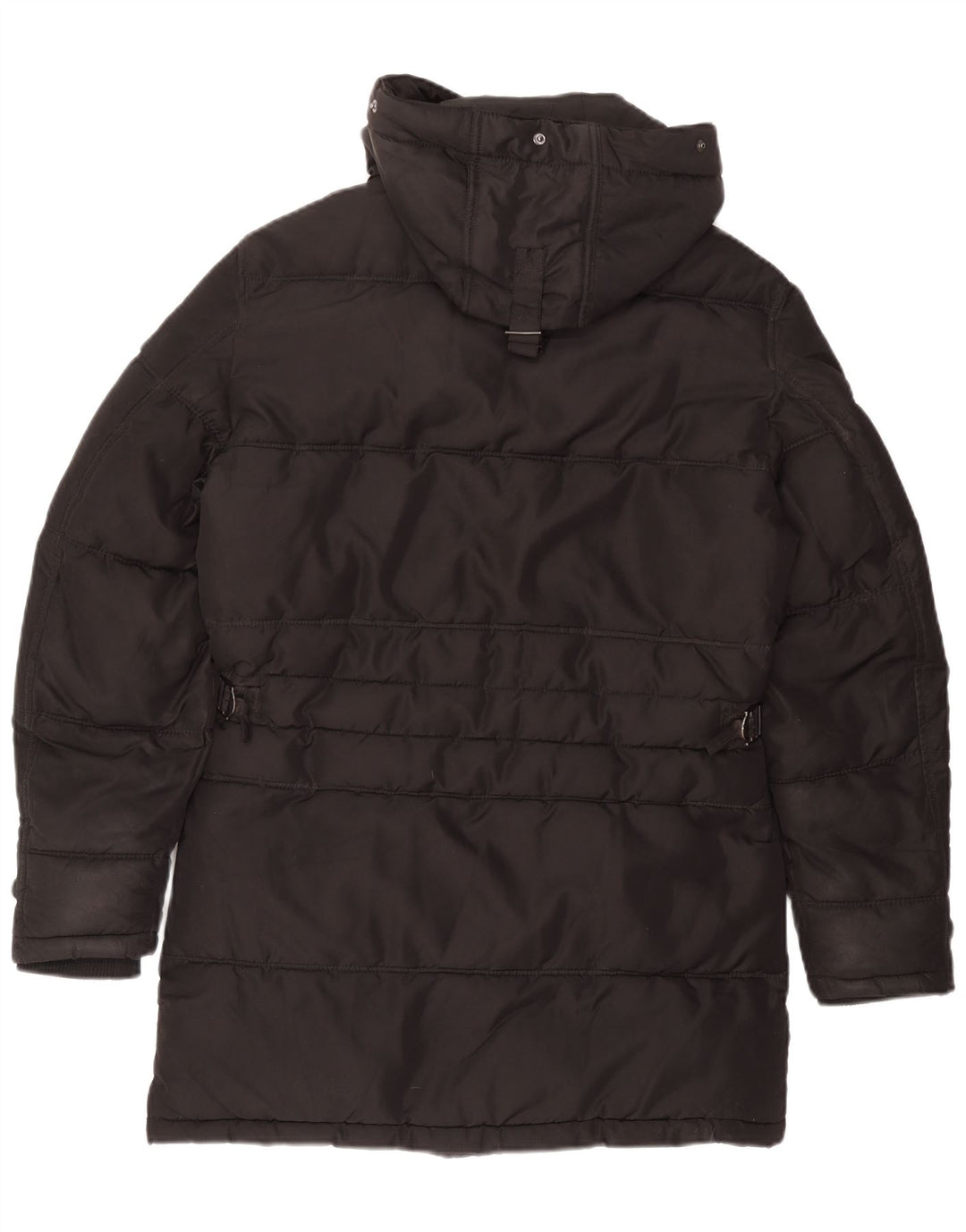 Zara muški podstavljeni kaput s kapuljačom UK 36 mali crni poliester