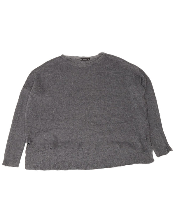 Zara ženski pulover s okruglim izrezom UK 10 Small Gray
