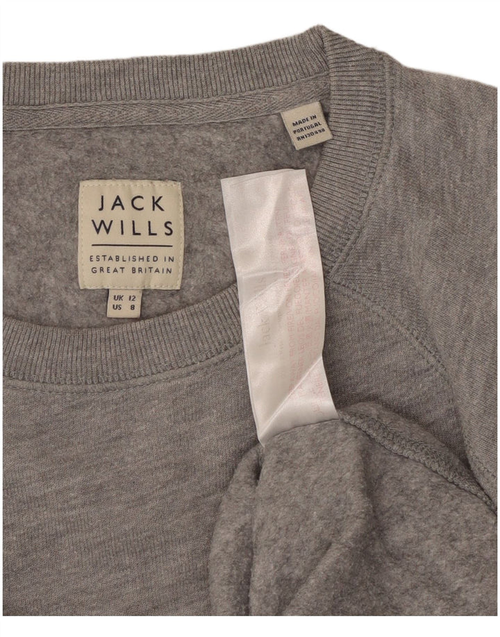 Jack Wills Ženska majica s kratkim rukavima UK 12 Srednje sivi pamuk
