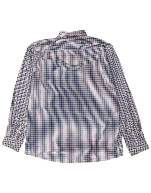 Nautica muška uska košulja veličine 17 1/2 XL plavi karirani poliester