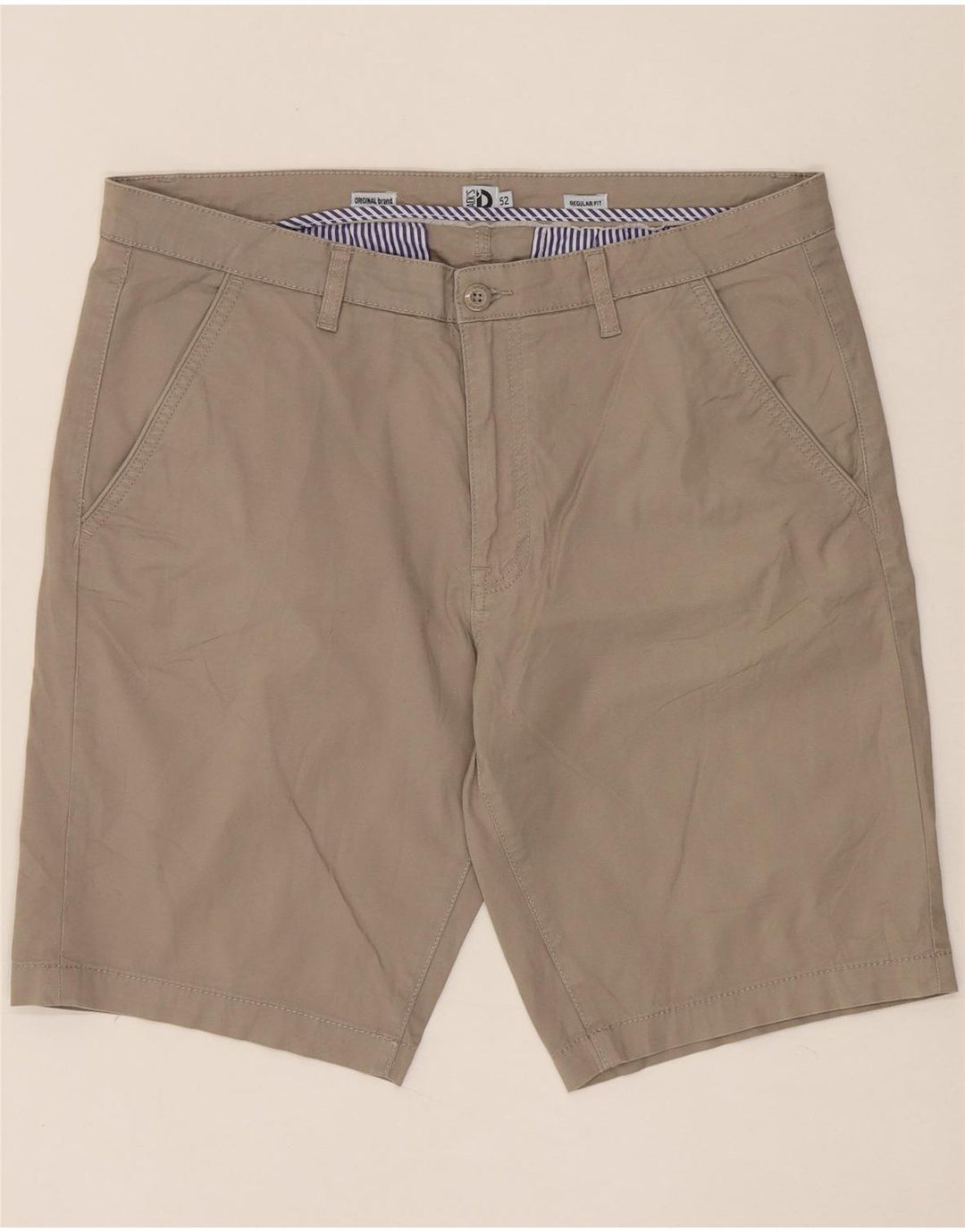 DACK'S Mens Regular Fit Chino Shorts IT 52 XL W38 Grey Cotton Vintage Dack's and Second-Hand Dack's from Messina Hembry 