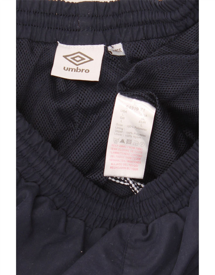 UMBRO Mens Tracksuit Trousers Large  Navy Blue Polyester Vintage Umbro and Second-Hand Umbro from Messina Hembry 