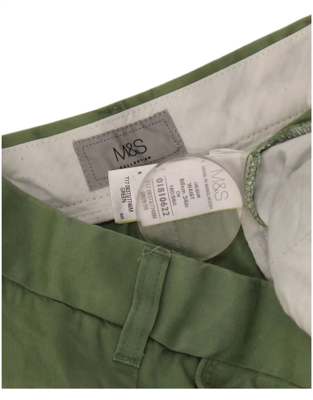 Marks & Spencer ženske chino kratke hlače W34 veliki zeleni pamuk