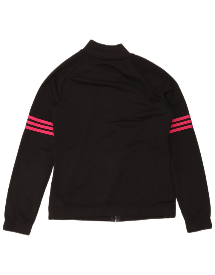 Adidas ženska gornja jakna trenirke UK 12/14 Srednji crni poliester