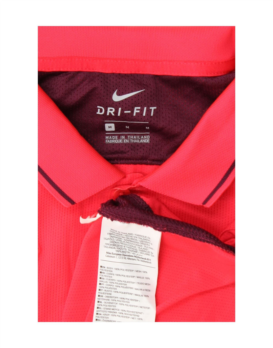 Nike muška Dri Fit polo majica srednje ružičaste boje od poliestera