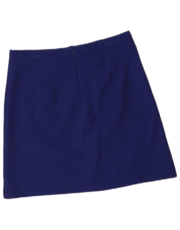 Marks & Spencer ženska mini suknja UK 10 mala W30 plavi poliester