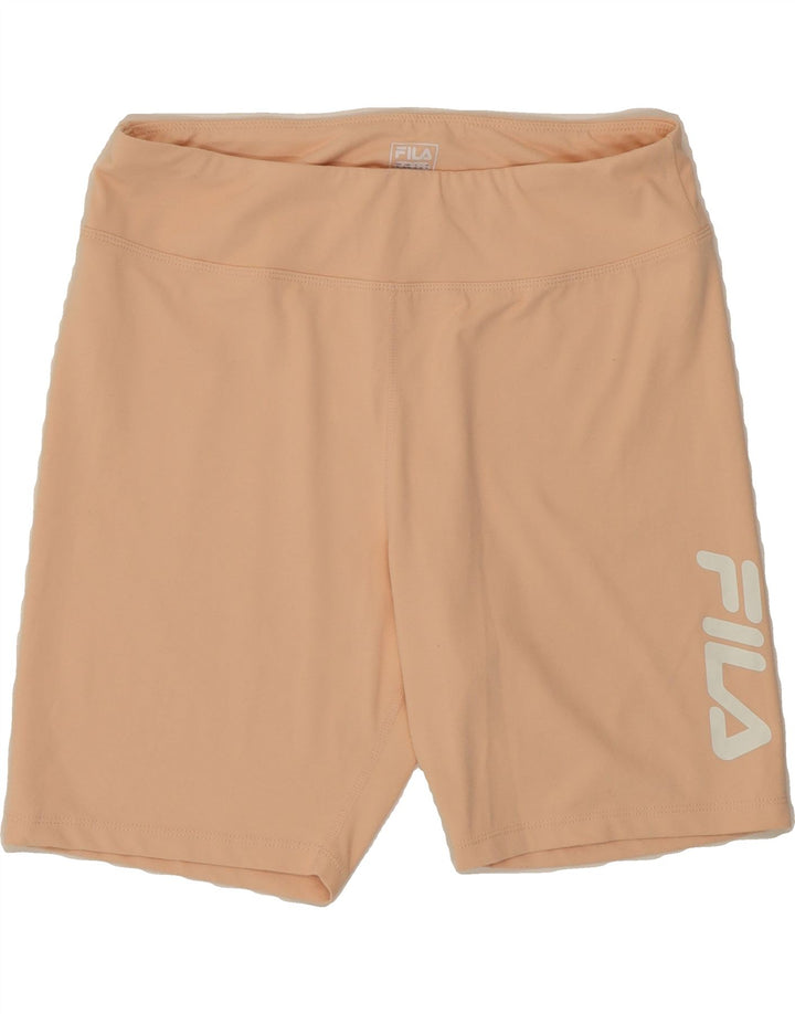 FILA Womens Graphic Sport Shorts UK 16 Large Pink Polyester Vintage Fila and Second-Hand Fila from Messina Hembry 