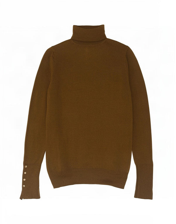 Zara ženski pulover s rol izrezom UK 10 Small kaki