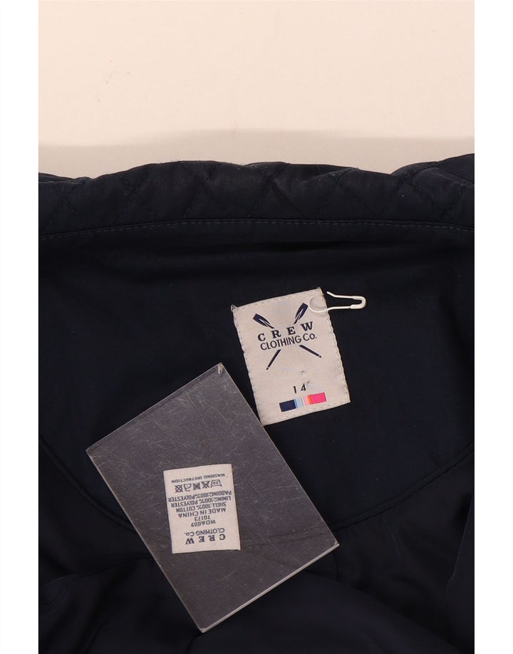 CREW CLOTHING Ženska prošivena jakna UK 14 Srednje tamnoplavi pamuk