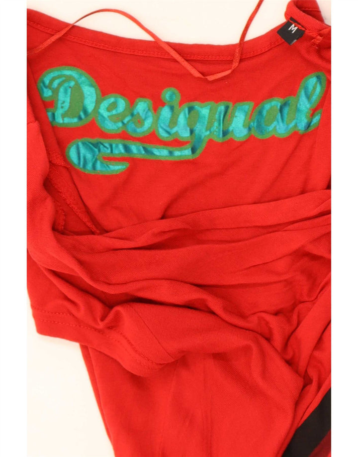 Desigual gornji dio ženske grafičke bluze UK 12 srednje crvene geometrijske boje
