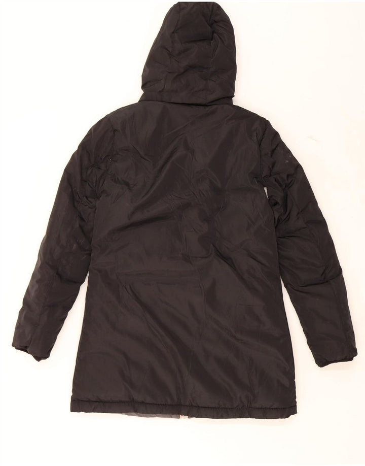 K-WAY Womens Reversible Hooded Padded Coat UK 10 Small Grey Polyester Vintage K-Way and Second-Hand K-Way from Messina Hembry 