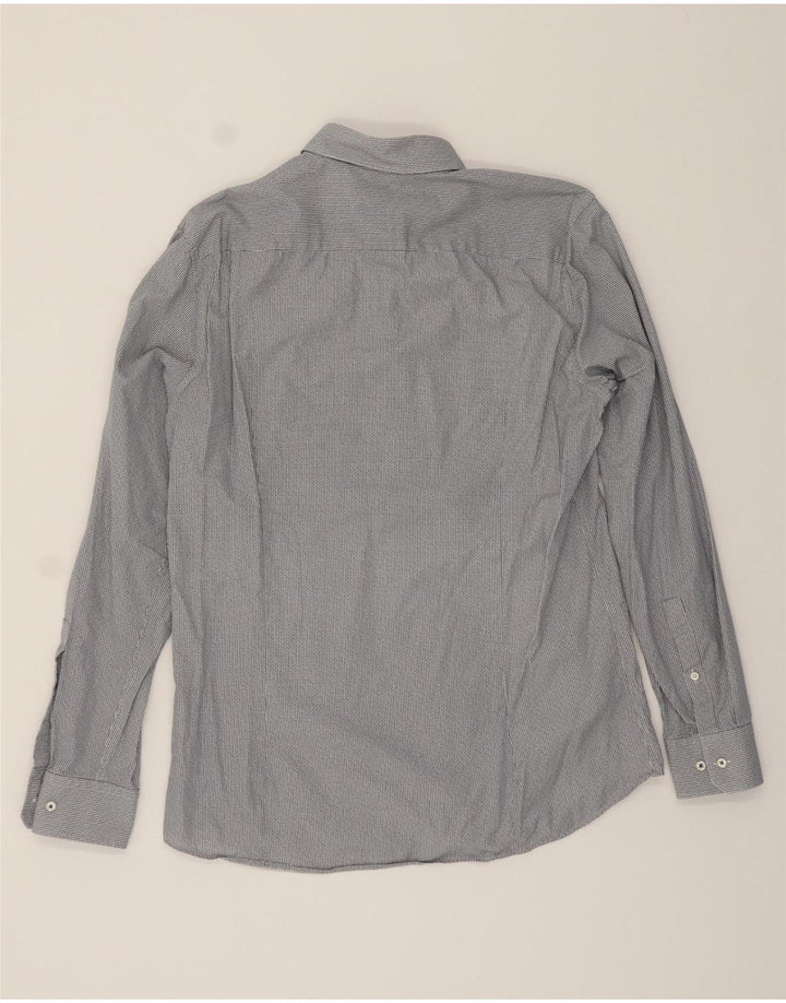 JOOP Mens Abstract Pattern Slim Fit Shirt Size 42 16 1/2 Large Grey Cotton Vintage Joop and Second-Hand Joop from Messina Hembry 
