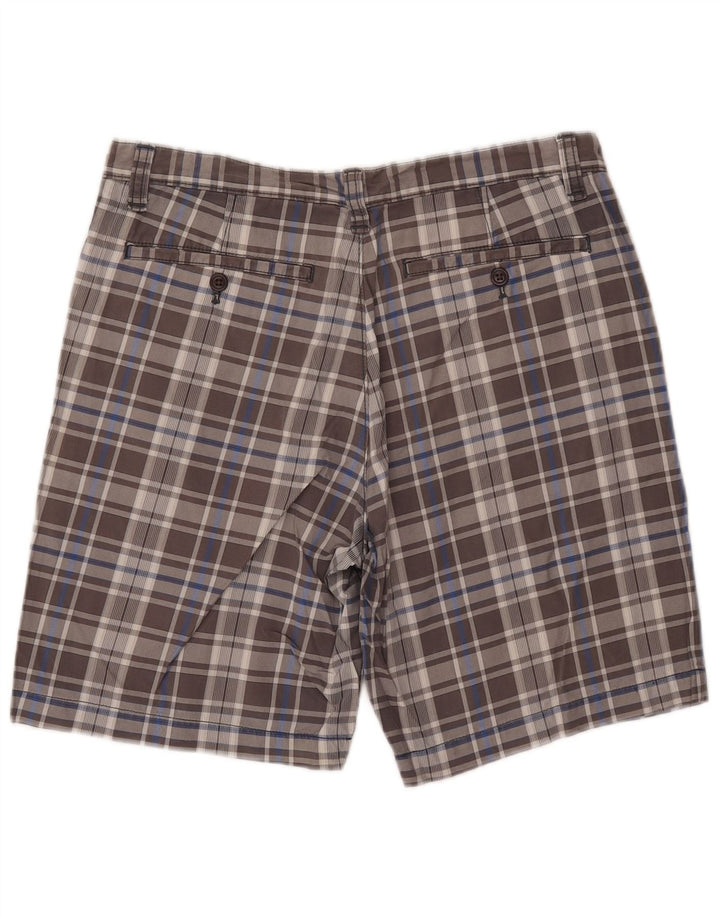 EDDIE BAUER Muške chino kratke hlače W34 velika siva karirana